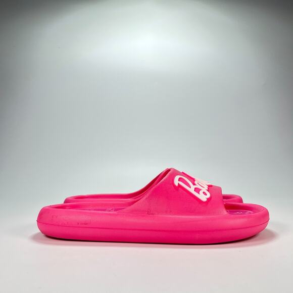 Barbie Pink Slide Sandals Casual Slip On Pool Beach Summer Shoes Women’s Size 7 - Picture 1 of 10